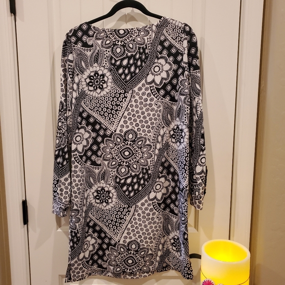Loft Black and White Shift Dress Sz S - Picture 5 of 5